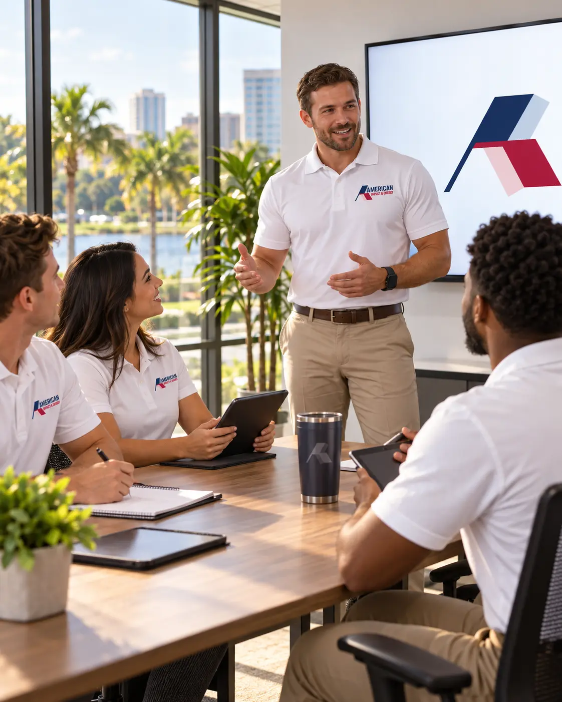 American Impact and Energy team receiving in-house training