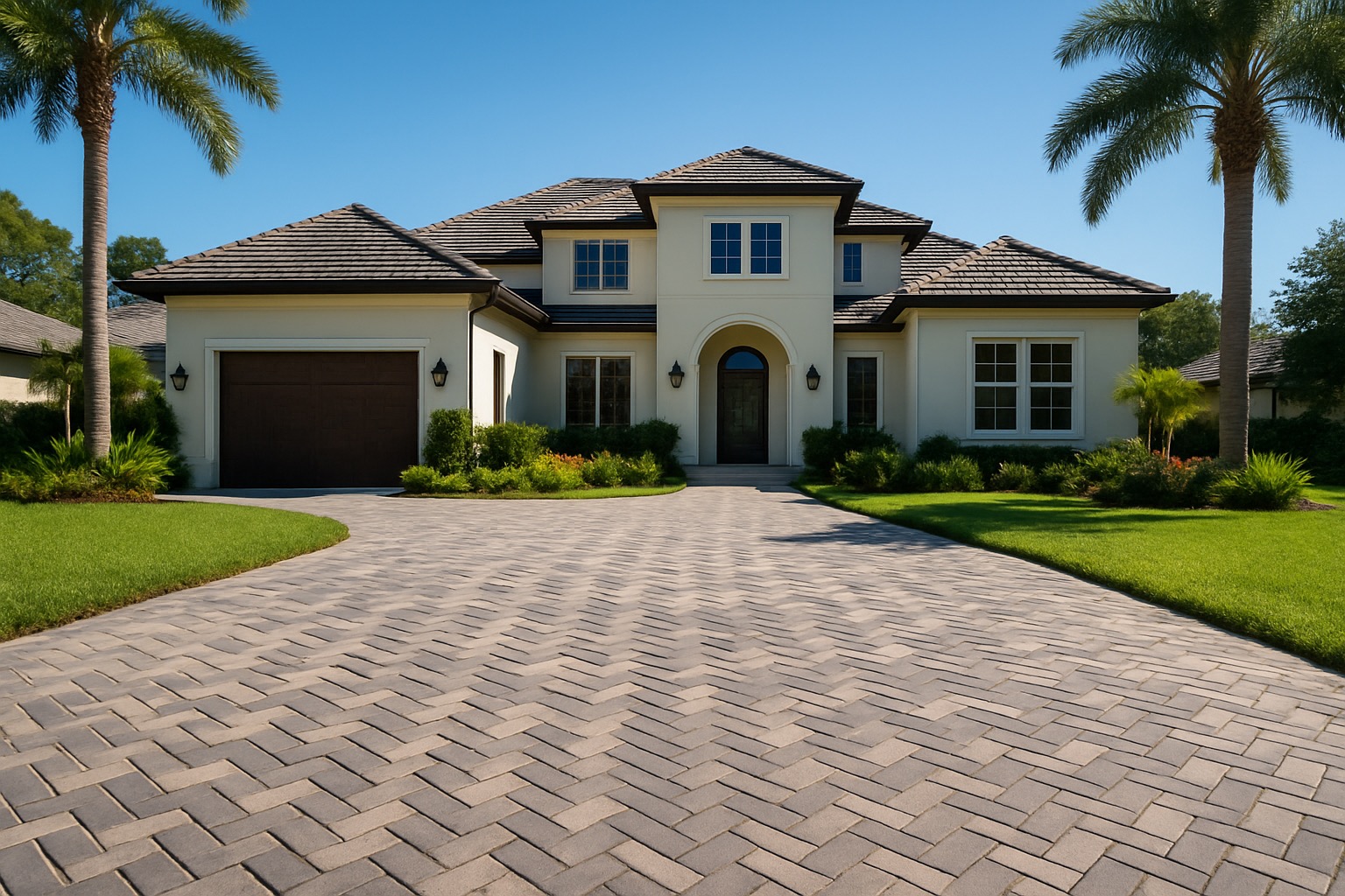 Paver driveway in Orlando, FL — new pavers